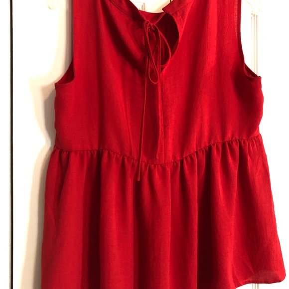 ASOS Maternity Red Smock Top in washed Linen - Picture 4 of 5